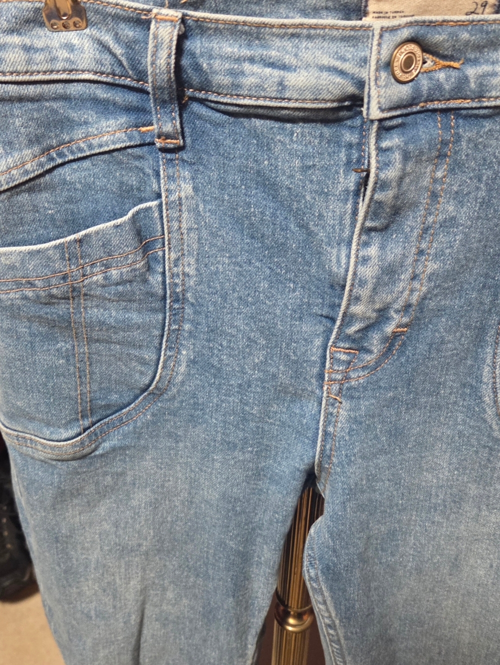 We The Free Free People Aiden Slim Bootcut Blue Jeans Medium Wash Size 29 - Picture 4 of 7